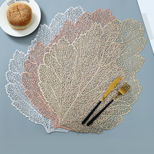 PVC镂空餐垫 创意款叶子桌面隔热垫纯色橱柜垫北欧风