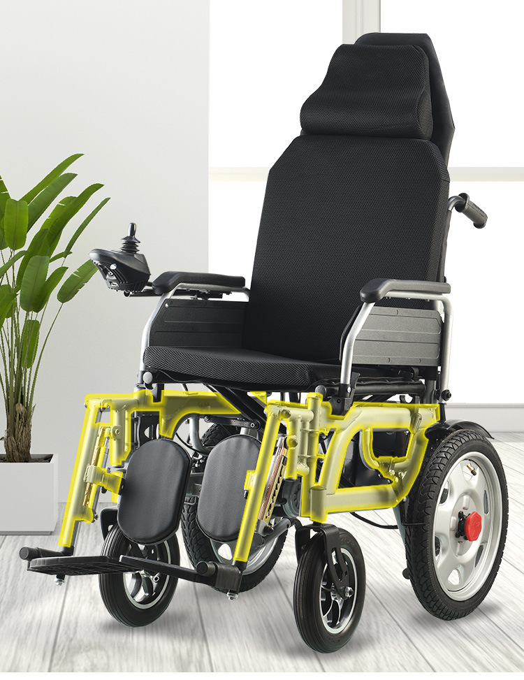 智能电动轮椅老年人残疾人代步车小轮便携可平躺折叠轮椅