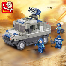 小鲁班军事积木特种部队系列0203装甲悍马H1战车男孩益智拼装玩具