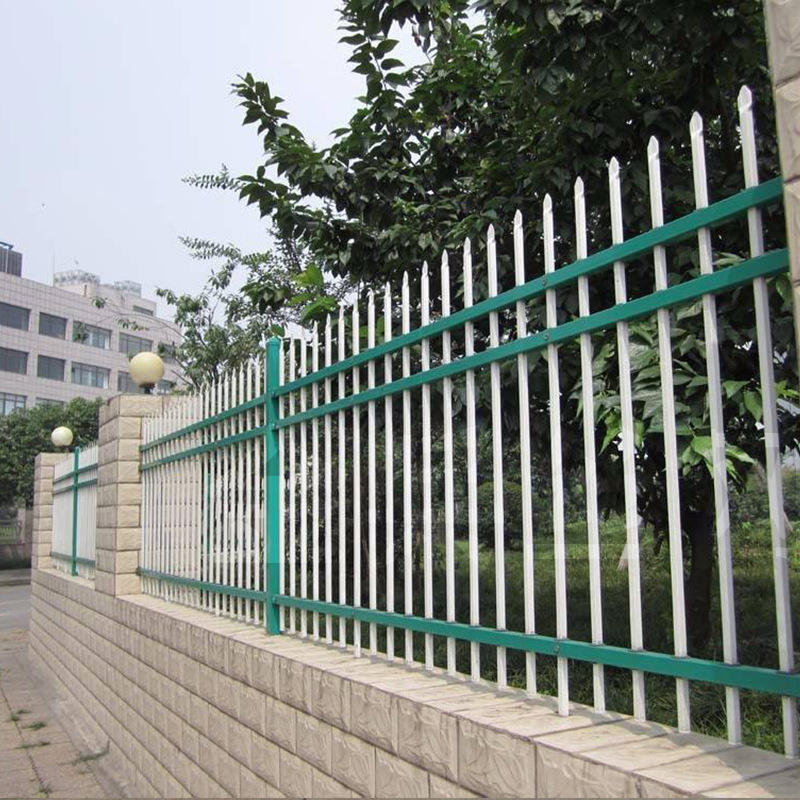 【白钢护栏】景区锌钢栅栏工厂围墙锌钢护栏网静电喷涂庭院隔离栏