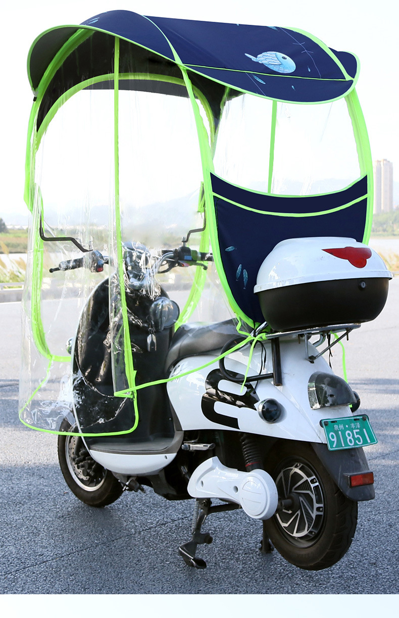 电动车摩托车卡通款遮阳棚