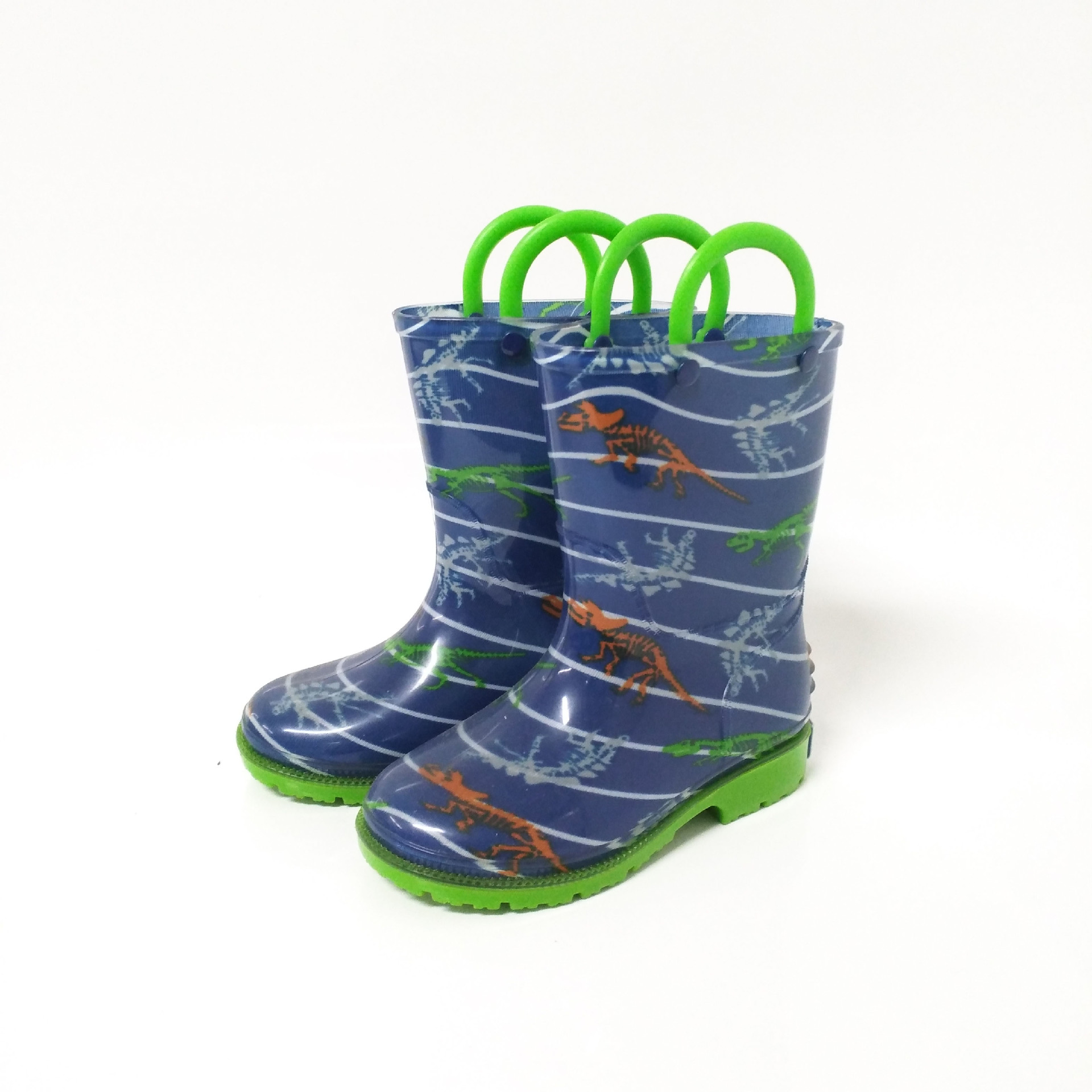 防滑工厂订制恐龙卡通水鞋儿童pvc塑料雨鞋