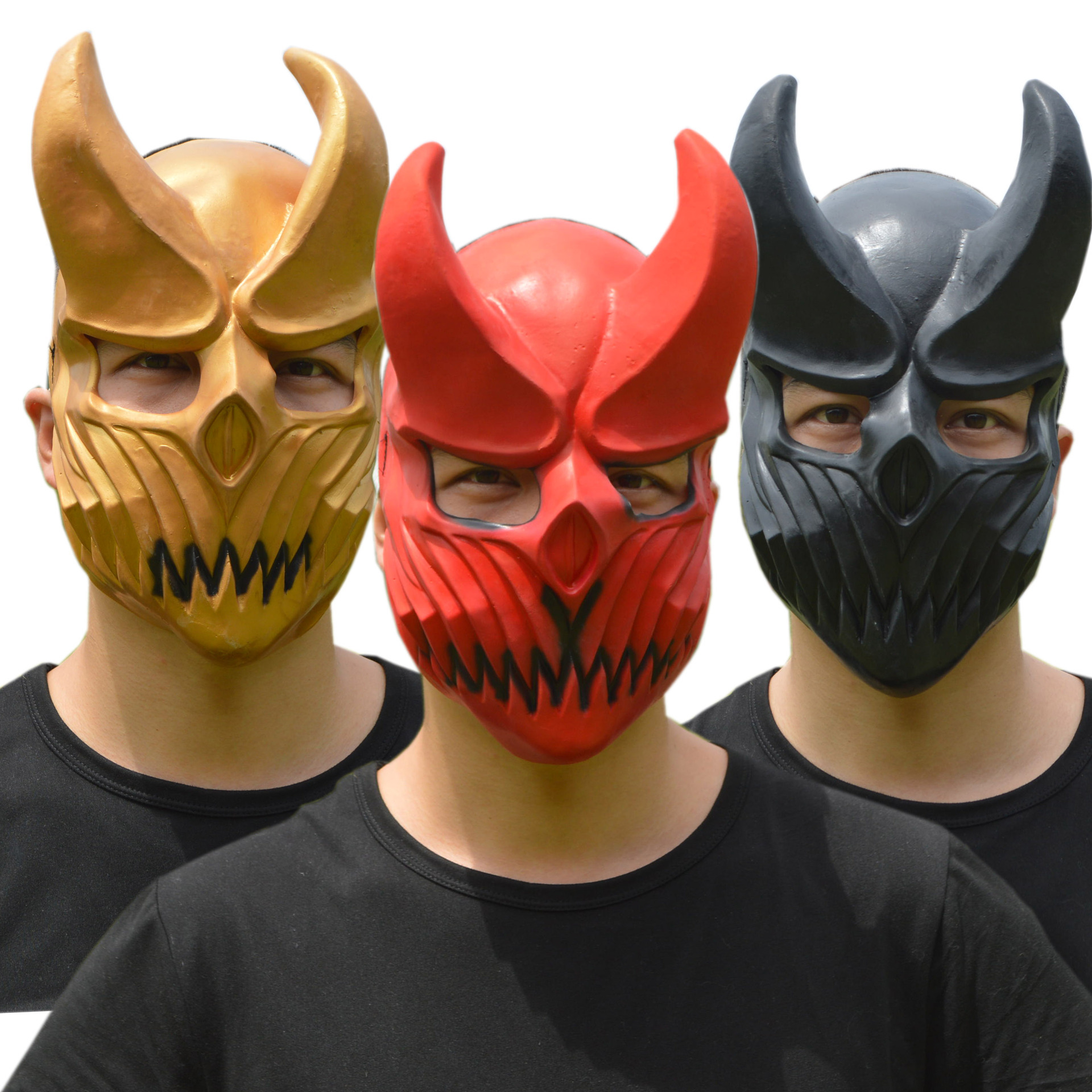 新款黑暗之子死神死核乐队面具恐怖万圣节面罩舞会影视道具mask