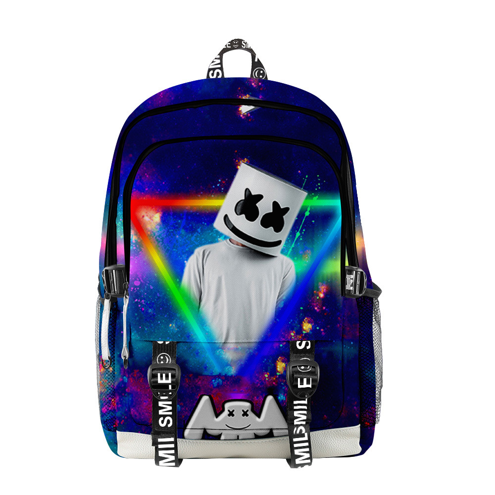 厂家新品 棉花糖 marshmello周边系列旅行出游学生课堂书包旅行包