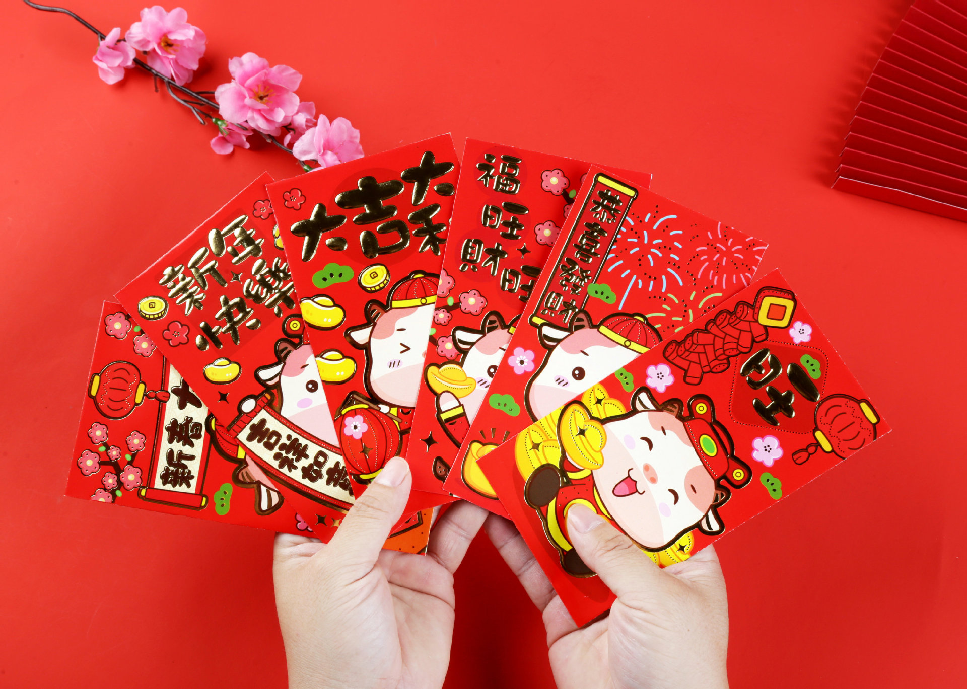 2021新牛年红包个性创意可爱立体卡通百元千元利是封新年红包定制