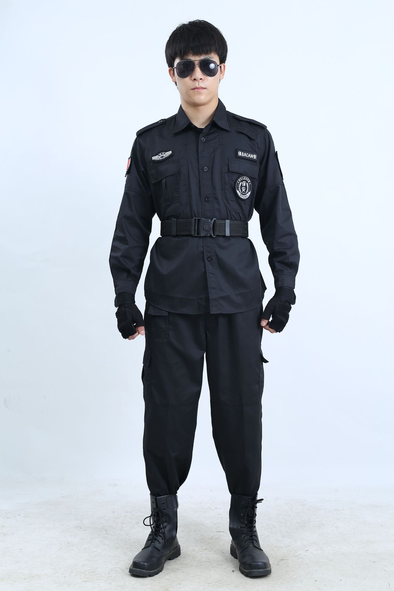 配发正品511夏长袖黑色保安服男套装特勤作训服保安防刮耐磨透气