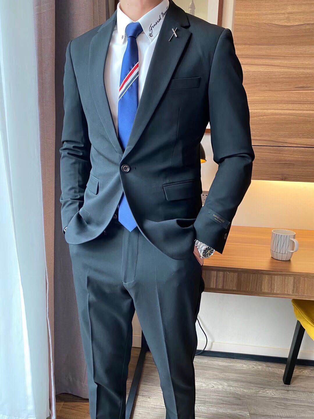 男士休闲商务青年西装英伦潮流修身结婚礼服韩版单西上衣外套