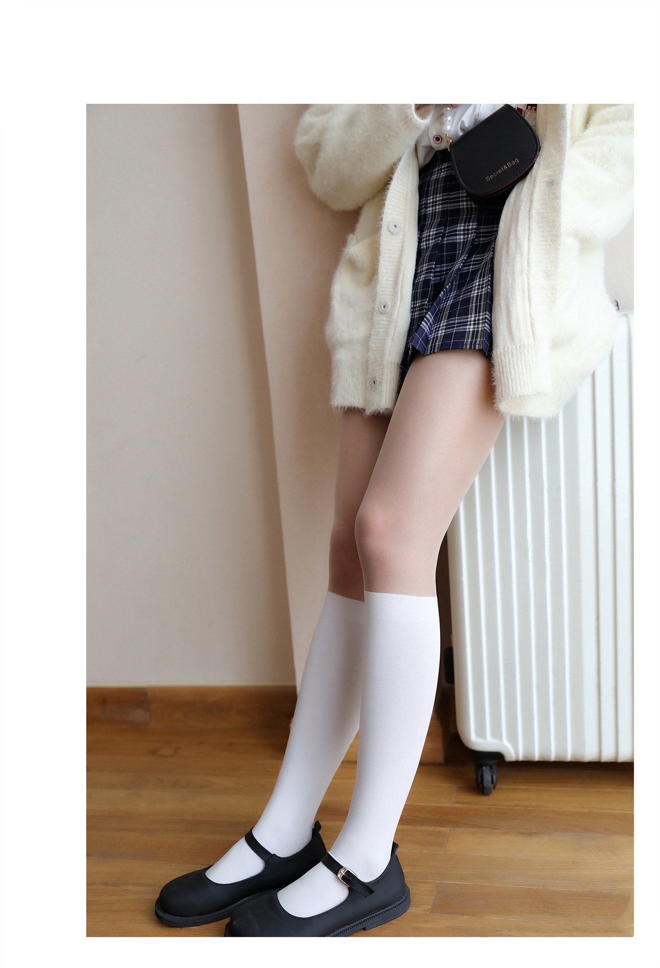 假小腿连裤袜自然逼真隐形防掉及膝天鹅绒日系jk上肤下黑打底袜女