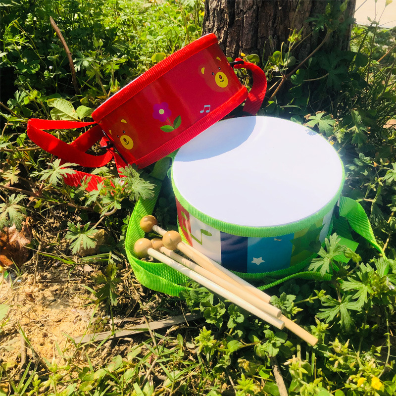 小军鼓 卡通双面鼓 小腰鼓 l儿童打击乐器 舞蹈表演 幼儿园乐器