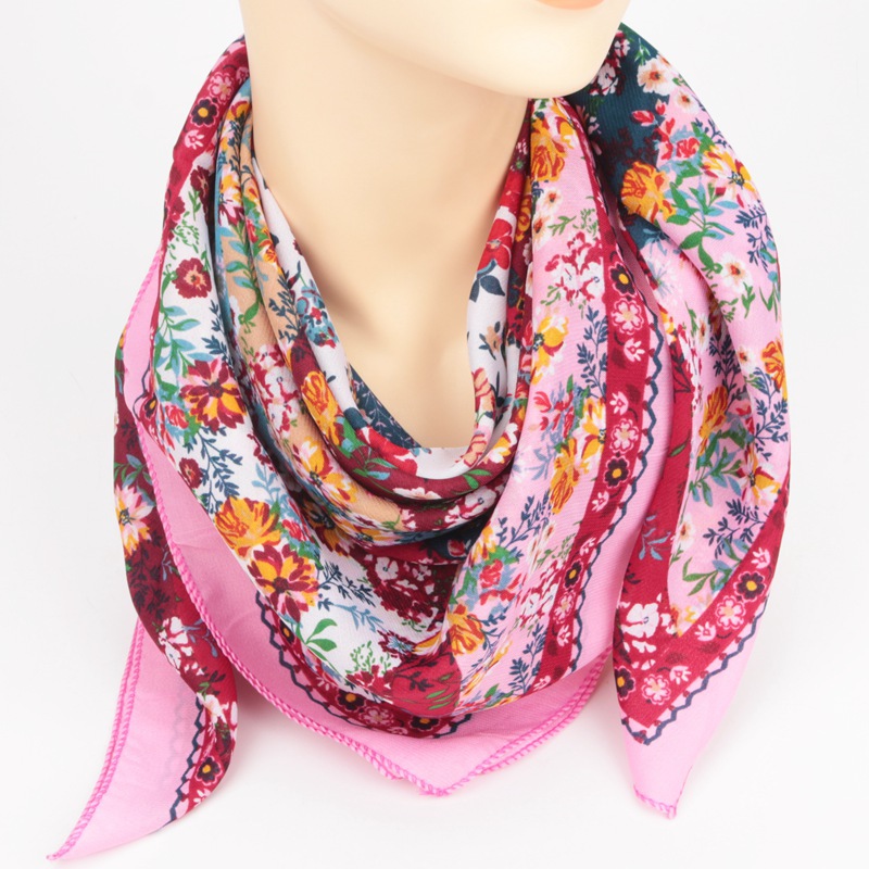 85cm Cotton and Linen Square Scarf New Autumn and Winter Warm Scarf Printed Cotton Scarf Ethnic Style Shawl Headcloth