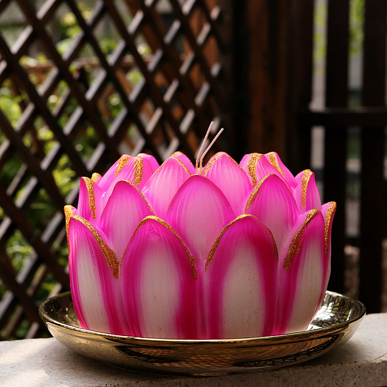 28cm大莲花大款供佛莲花蜡法事造型供佛灯蜡烛