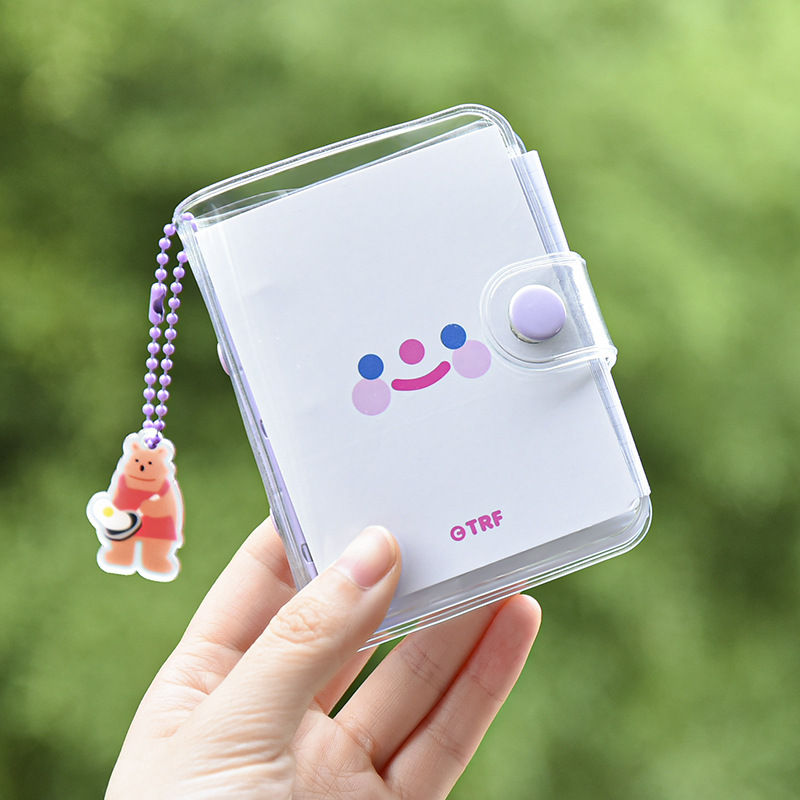 少女可爱迷你三孔活页本透明可爱卡通韩国ins风diy小手帐mini本子