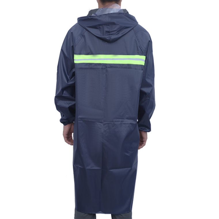 牛津布连体反光雨衣 成人户外徒步连体劳保雨披全身防水