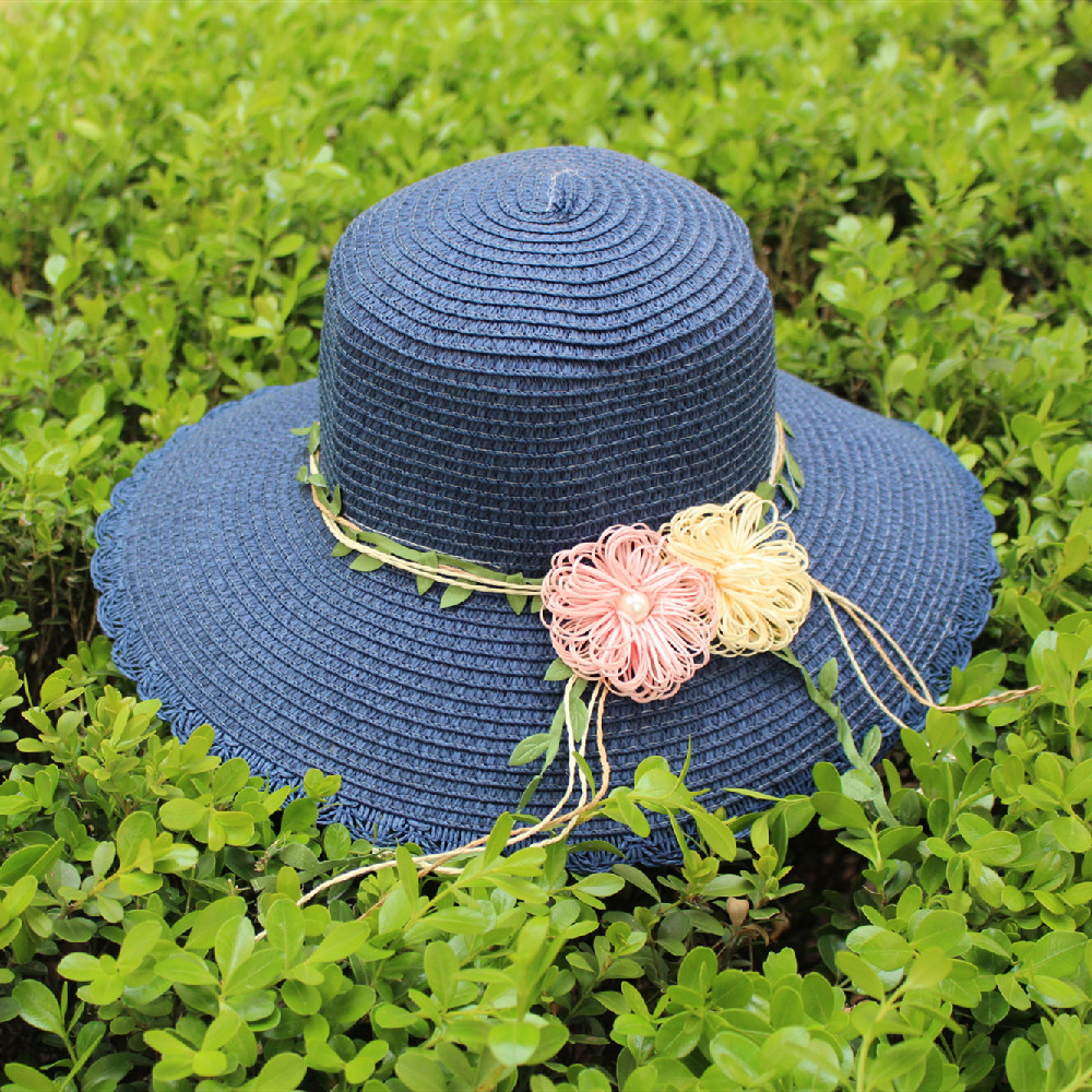 Fashion Simulation East China Beach Hat Summer Women's Sun Protection All-Matching Sun-Proof Hat Seaside Beach Straw Hat