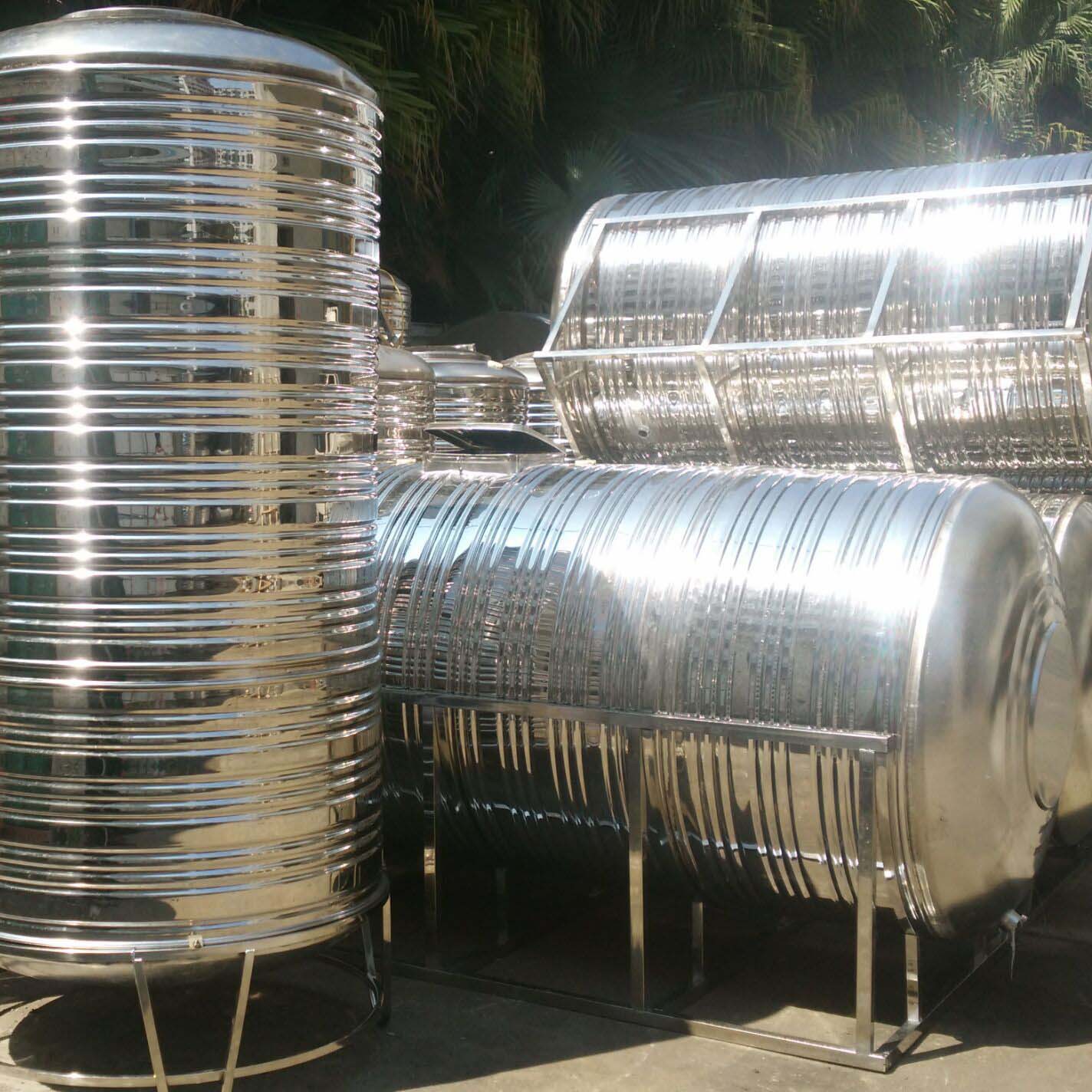 圆形不锈钢水箱 304不锈钢水塔家用生活保温水箱现货供应收藏有礼