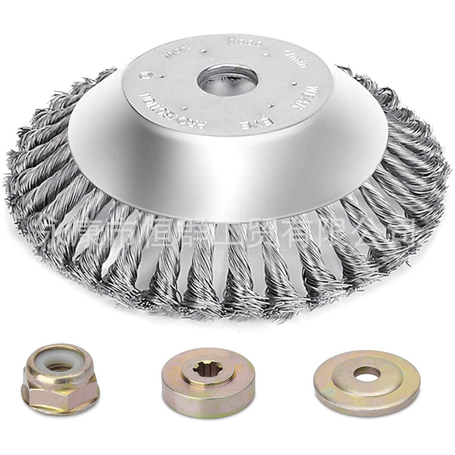 割草机8寸钢丝轮打草头扭丝除草头 碗型6寸割草机头除草轮配件