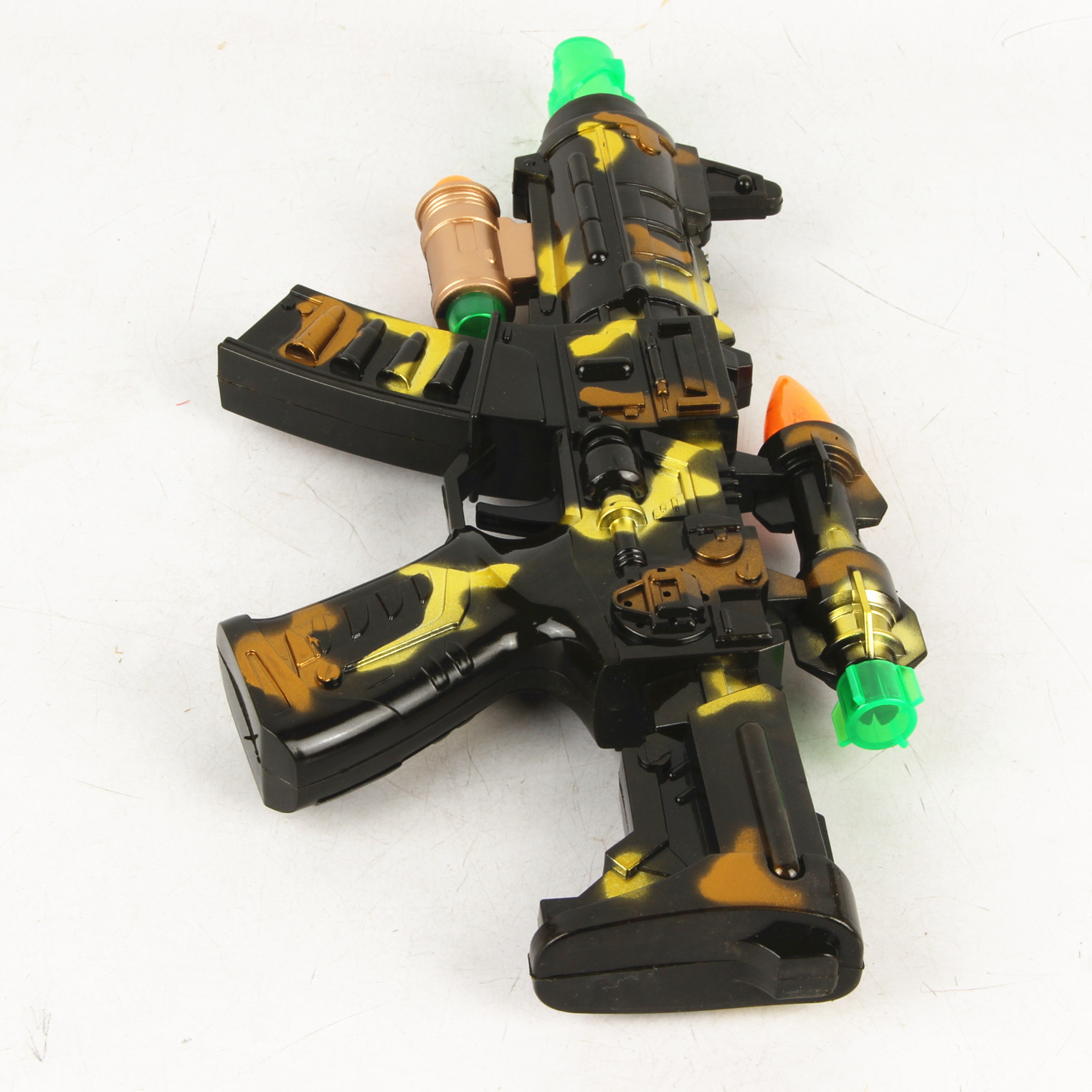 34cm迷彩音乐发声发光枪儿童音乐枪10元店玩具批发货源赠品百货