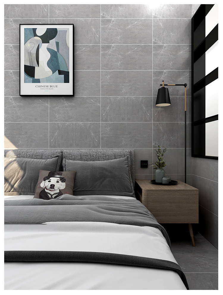 闪电纹瓷砖水泥灰石纹地砖卫生间墙砖厨房客厅卧室仿古砖配套尺寸