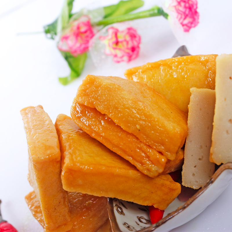 黄金鲜鱼腐浩洋 鱼豆腐海鲜火锅 关东煮食材半成品小吃500g