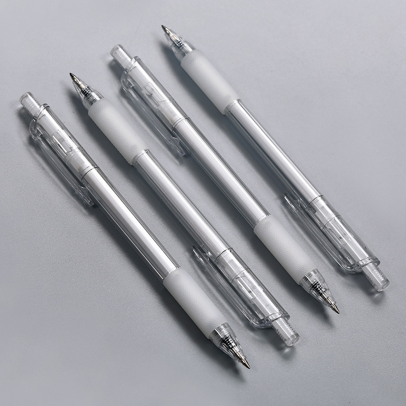 无印风按动中性笔黑色学生用0.5简约清新文艺笔记按动笔考试专用