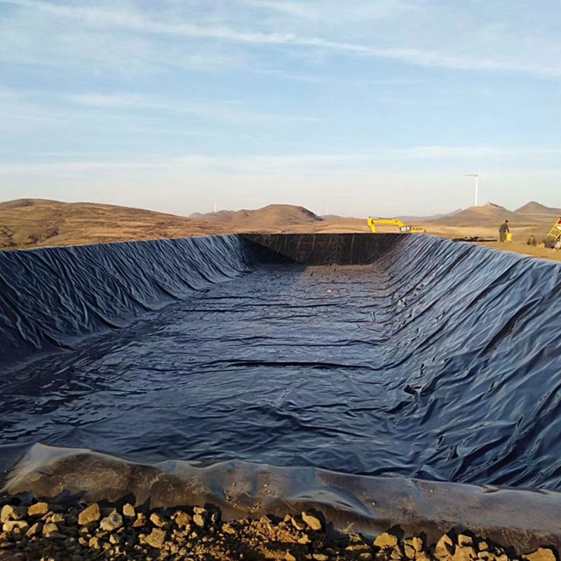 黑色加厚土工膜鱼虾养殖膜人工湖蓄水池防渗膜藕池内衬防渗膜