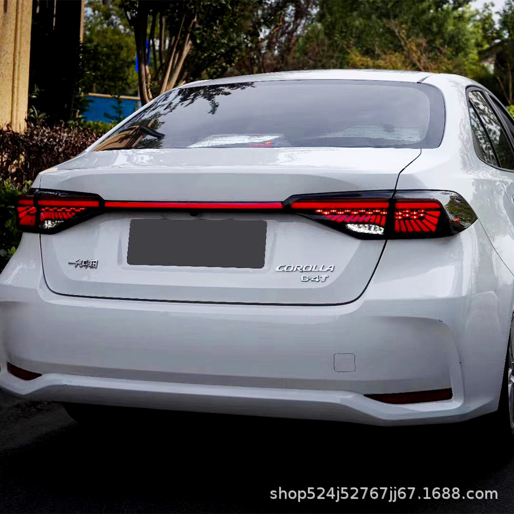适用于19-21款卡罗拉尾灯总成改装led行车倒车流光转向尾灯
