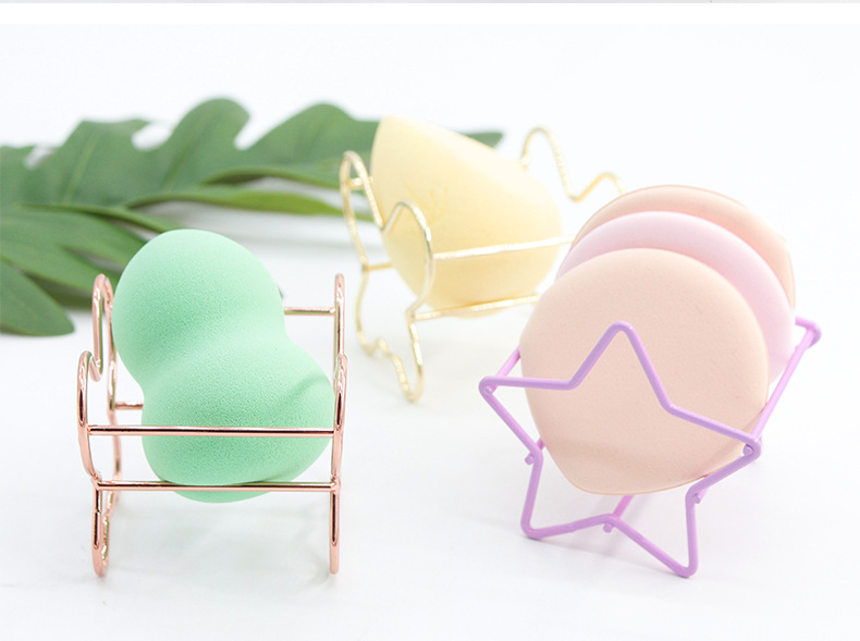 美妆蛋架子海绵化妆蛋托架彩妆粉扑支架金属收纳防尘ins美妆蛋架