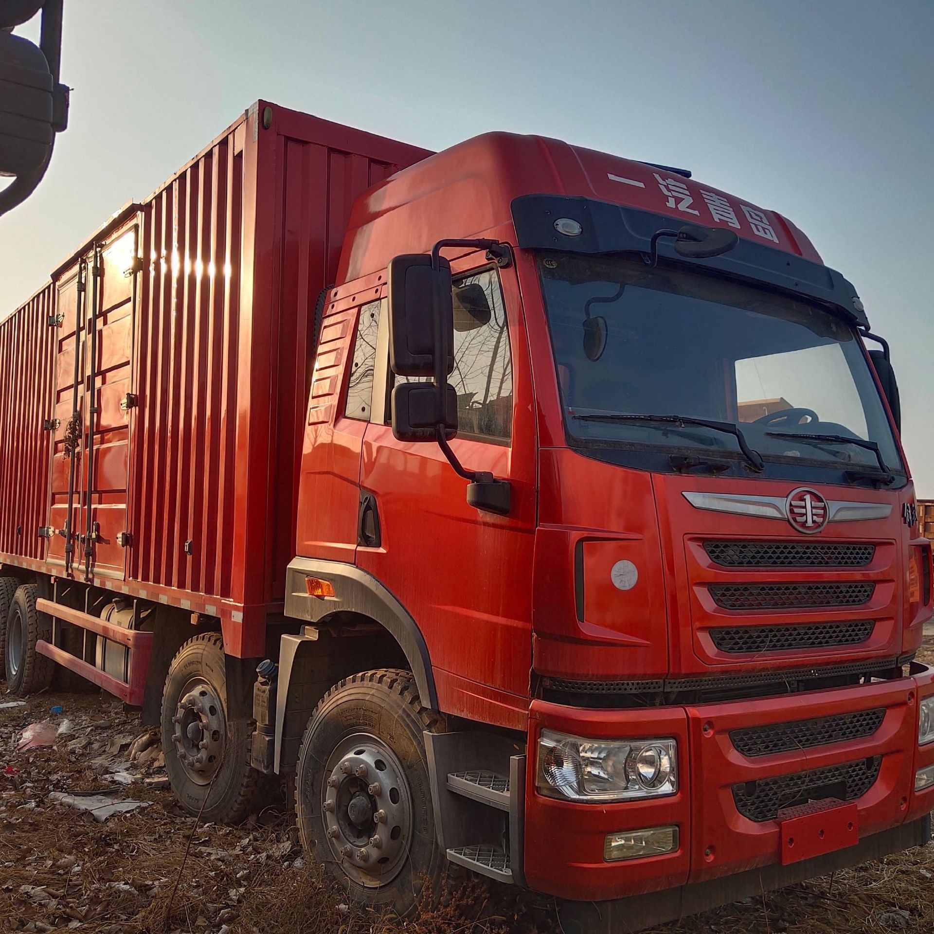 二手九米六高箱车二手前四后八96米平板车无手续集装箱货车