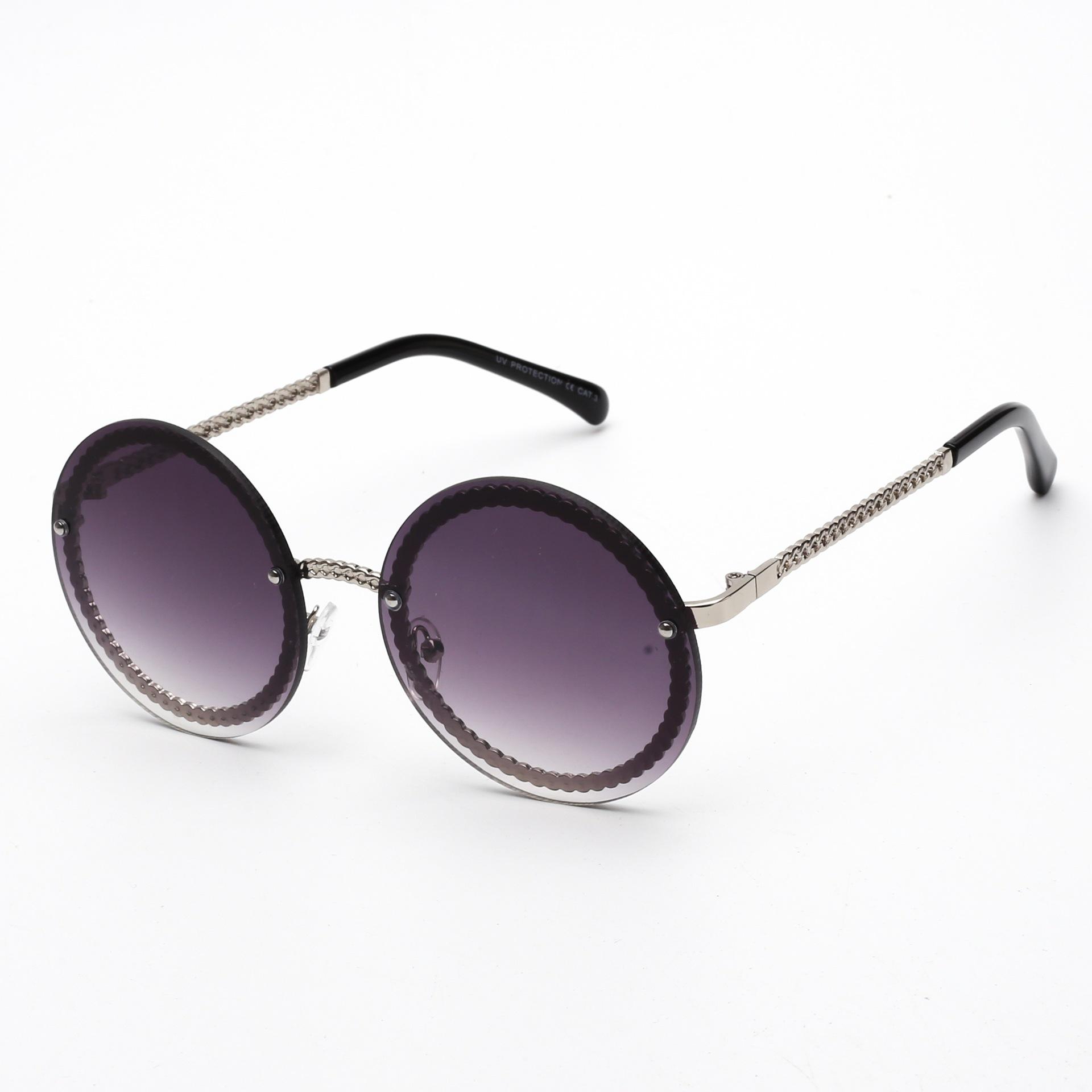 2021新款vinsent金属复古潮流时尚圆女款框架太阳镜墨镜跨境批发