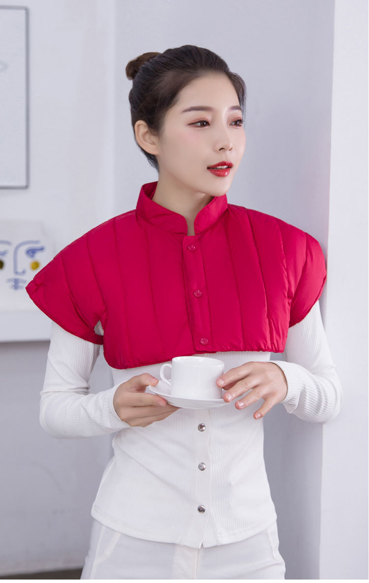 羽绒棉护肩保暖男女士仿羽绒护肩秋冬坎肩小马甲亲肤贴身保暖多色