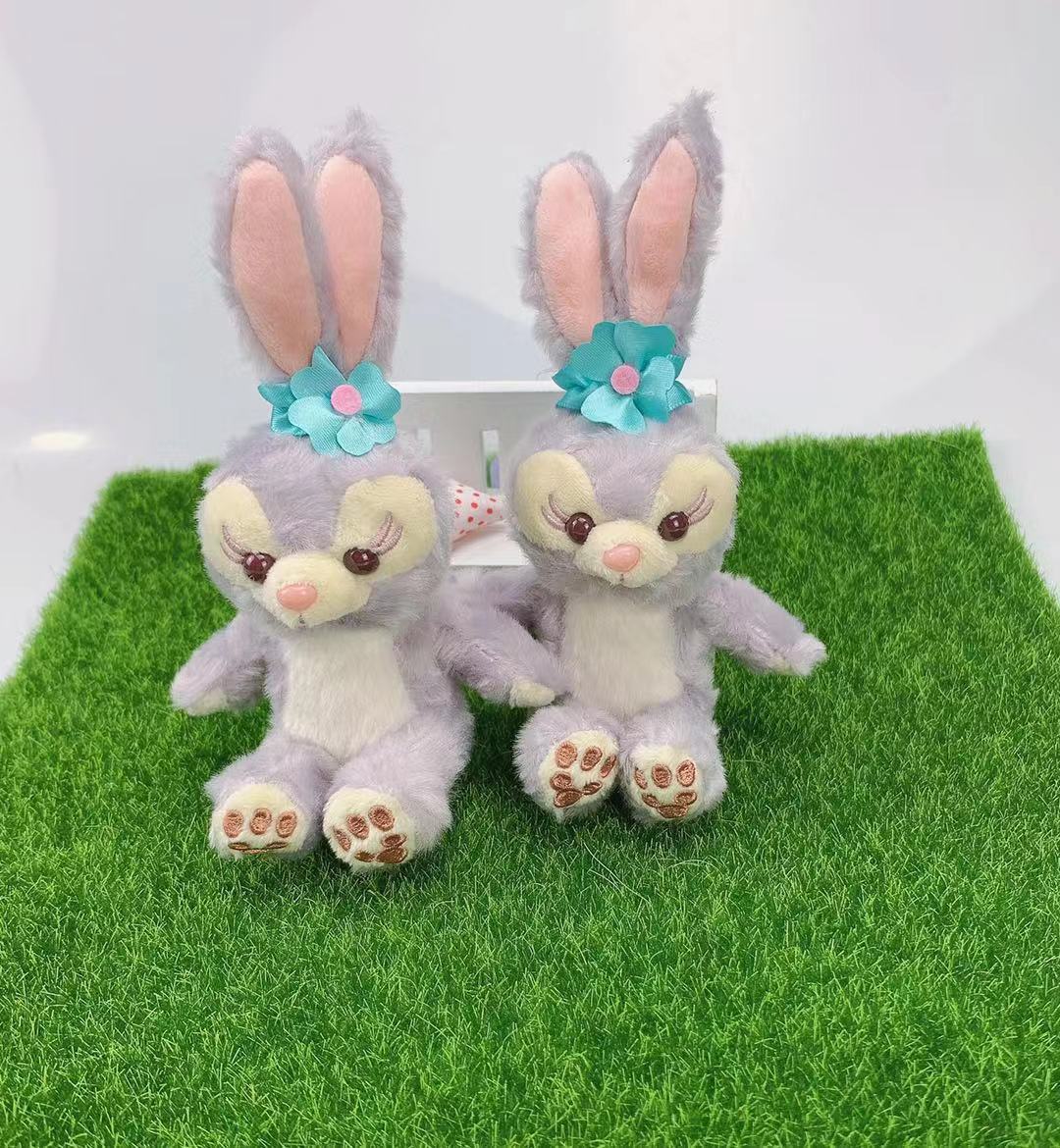 可爱卡通星黛录stellalou达菲兔坐姿毛绒公仔包包挂件钥匙圈挂饰