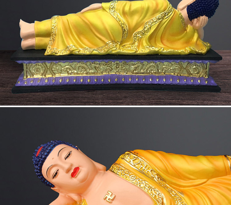 卧佛佛像摆件释迦牟尼佛释迦摩尼店铺居家供奉树脂睡佛像工厂现货