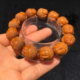 厂家供应紫金鼠宝宝佛手串 紫金鼠雕刻宝宝佛 招财鼠菩提手串