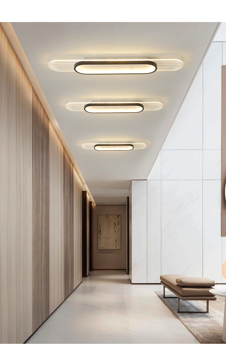 北欧阳台灯led长条灯走廊过道灯具简约 入户玄关门厅衣帽间吸顶灯