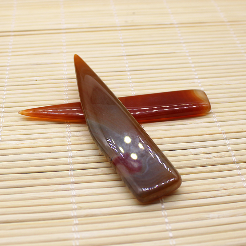红色玛瑙刀 8cm 金银首饰打磨抛光工具刀玛瑙刀打磨戒指 手镯工具