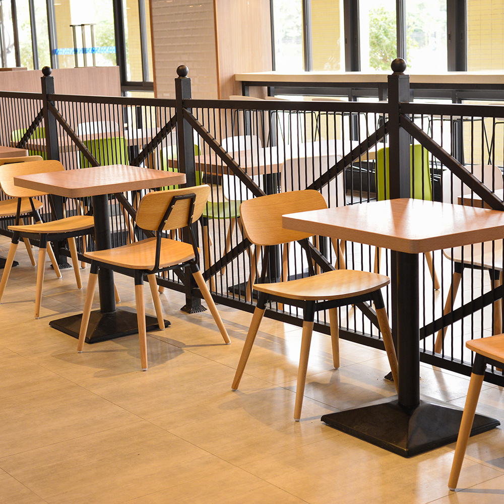 餐饮店餐桌椅家具组合|bc460|公司职员学校饭堂桌椅 饭堂实木桌椅