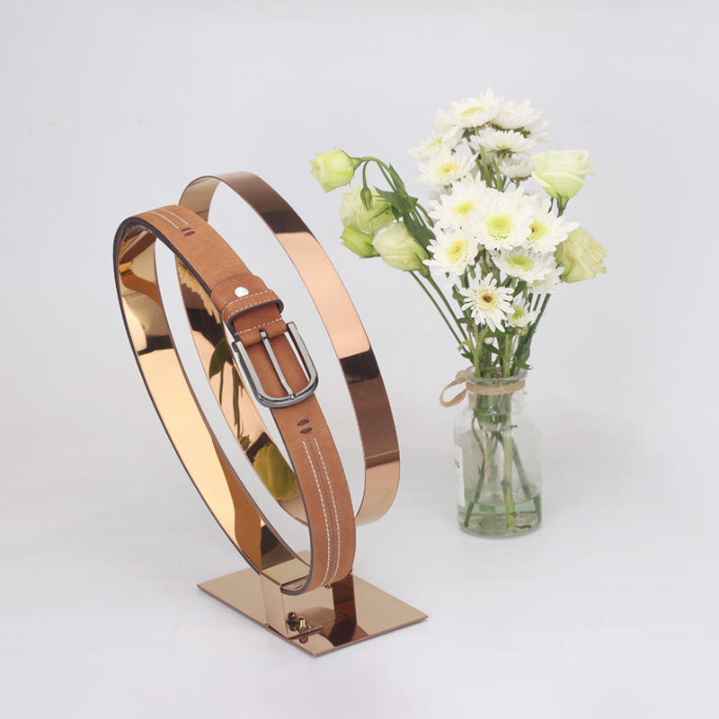 皮带展架 中岛陈列摆放圆形展架 男女式皮带不锈钢展架腰带架子