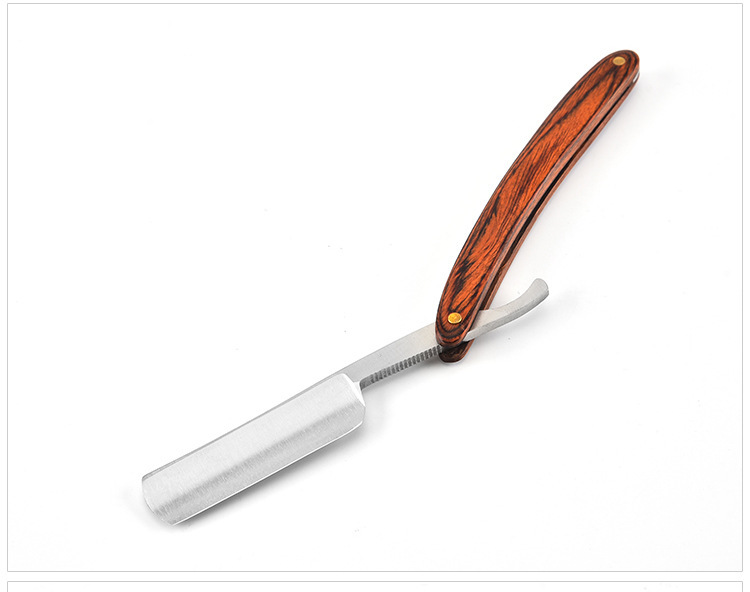现货 彩木不锈钢老式刮胡刀刮刀剃刀修面刀刮胡刀