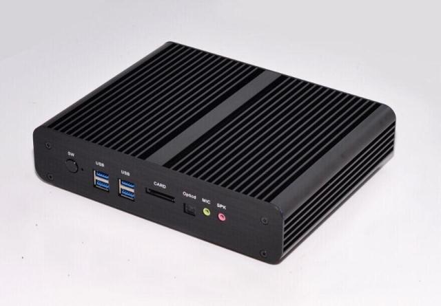 占美i74650u/5500u无风扇迷你电脑小主机客厅htpc整机i3i5 c1037u