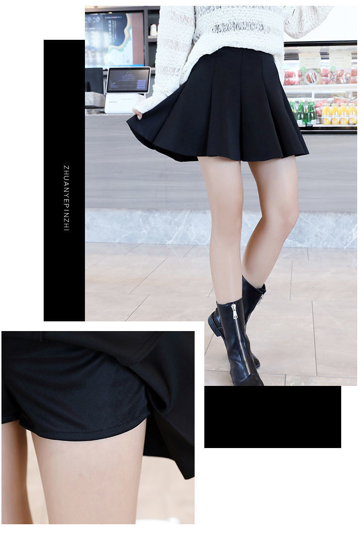 一件代发韩版秋冬短裙女蓬蓬裙高腰伞裙a字裙半身裙