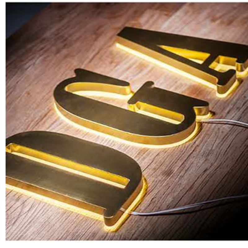 铁皮烤漆围边发光字不锈钢围边发光字广告字定制款