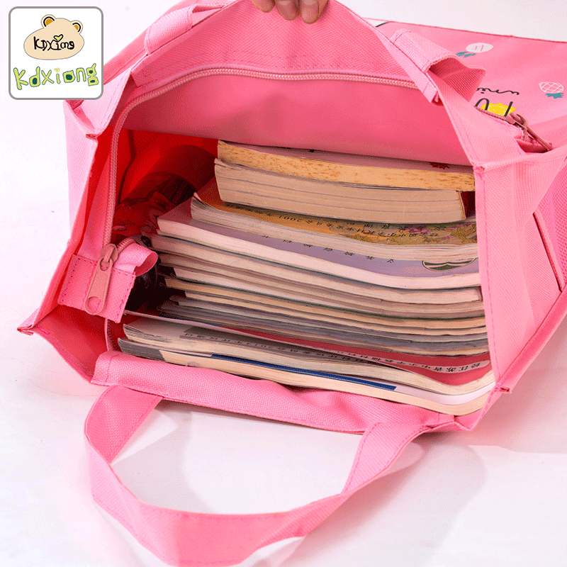 小学生手提袋拎书袋儿童帆布防水补习补课包书包小学生补课袋