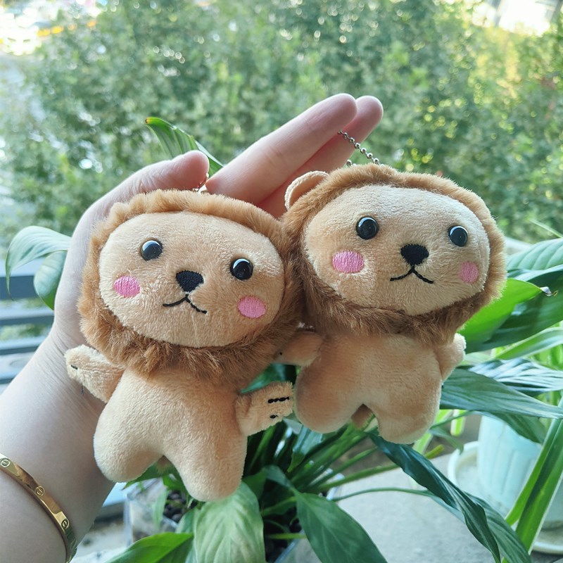 卡通可爱害羞狮子挂件狮子座毛绒书包学生挂饰钥匙扣公仔玩具礼物