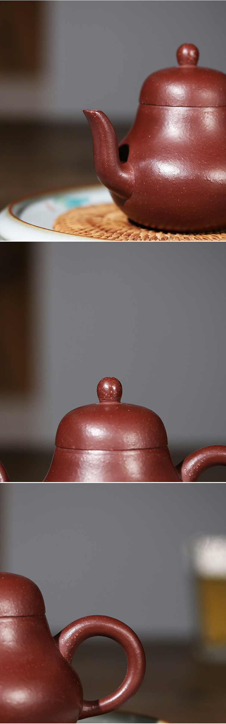 紫砂壶 厂家直销宜兴原矿紫朱泥 思亭茶壶 名家纯手工泡茶壶茶具