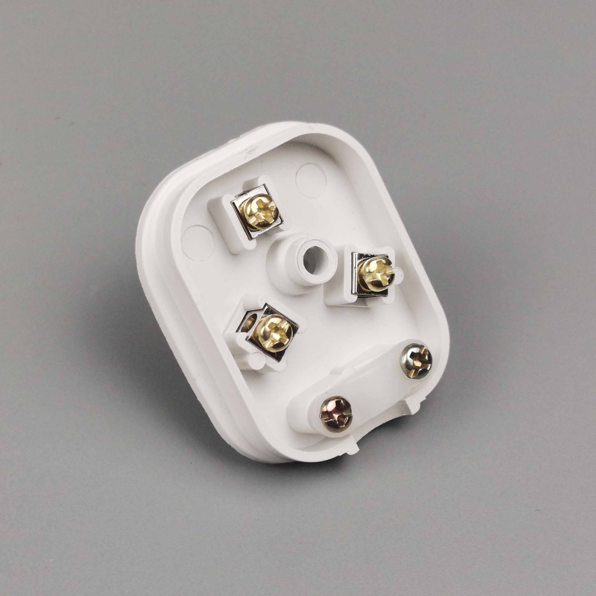 三极电源插头10a大功率三脚插头 一体式纯铜三孔插头三角插头家用