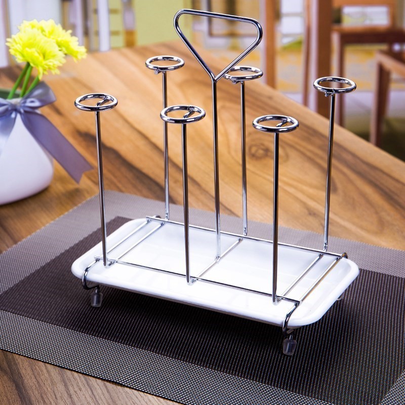 沥水挂架架子放杯子家用创意客厅茶杯架水杯架简约倒挂茶具收纳架