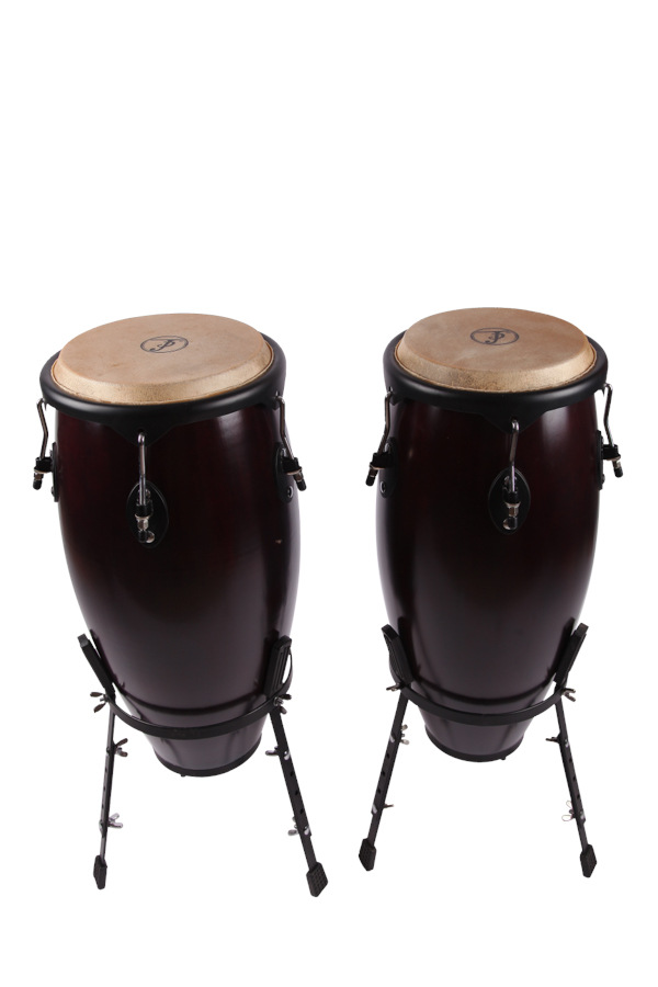 奥尔夫康佳鼓conga 拉丁鼓水牛皮手鼓10寸11寸12寸13寸组合带支架