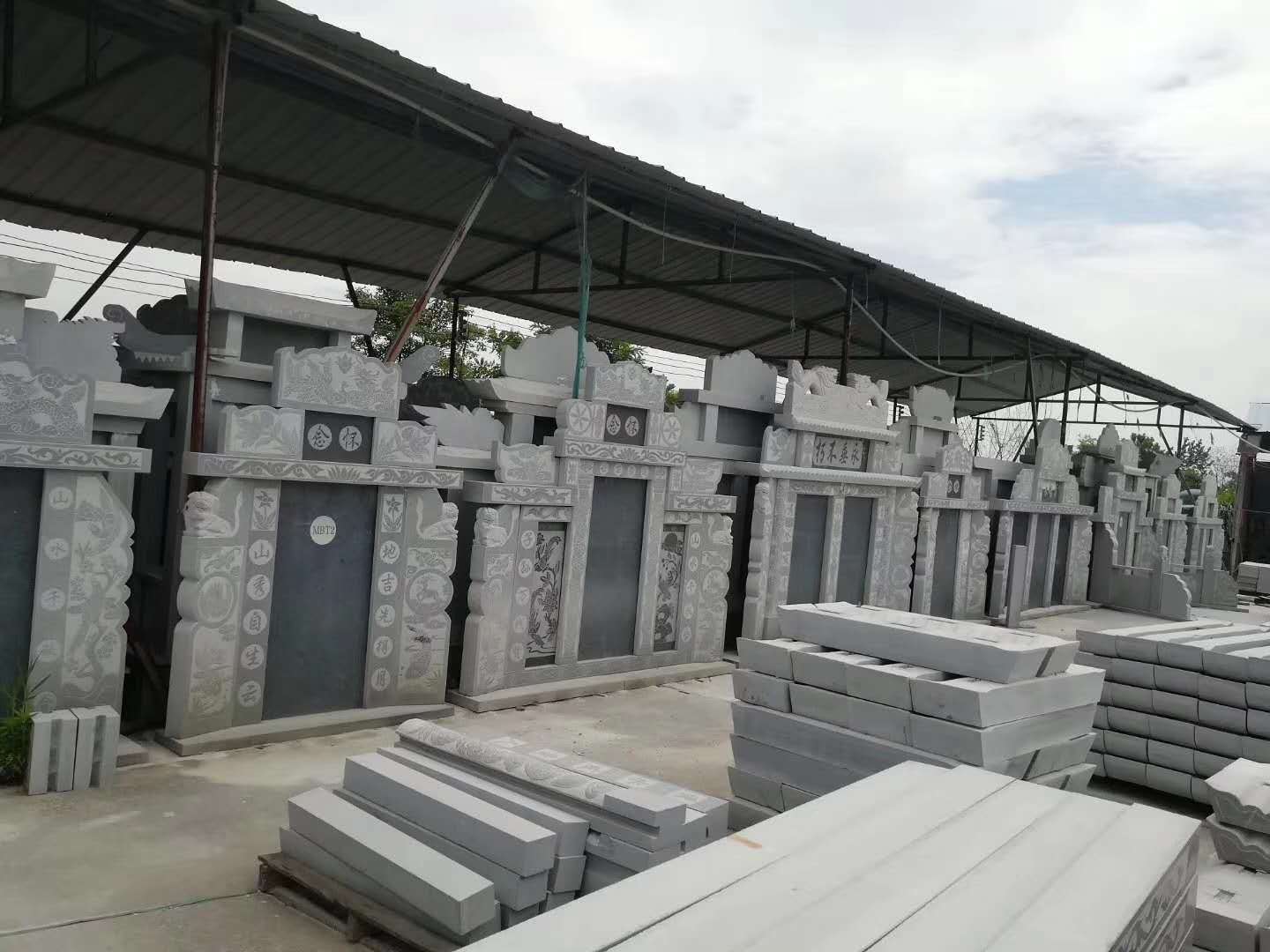 厂家供应石材墓碑大理石公墓陵园花岗岩农村土葬家族石雕墓碑