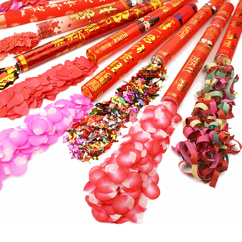 批发手持婚庆结婚 婚礼礼炮红色浪漫喜事遇见你遇见爱 婚礼礼花炮