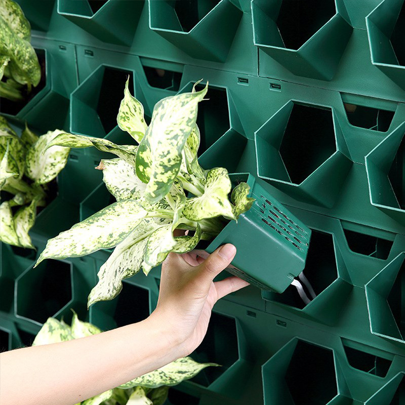 绿植墙装饰花墙阳台定制立体垂直绿化容器壁挂式真植物墙吸水花盆